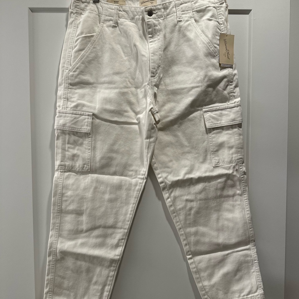 Universal Thread White Boyfriend Jeans – Size 12 - Cargo Y2K White Denim NWT - Picture 8 of 8